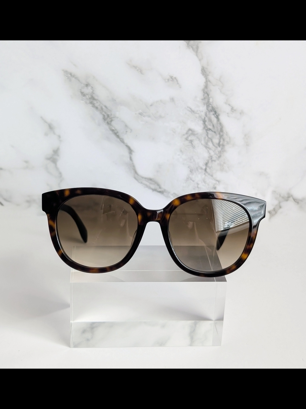 Alexander McQueen AM0304SK Havana Tortoise Gradient Sunglasses NWT Made In Italy